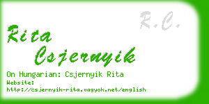 rita csjernyik business card